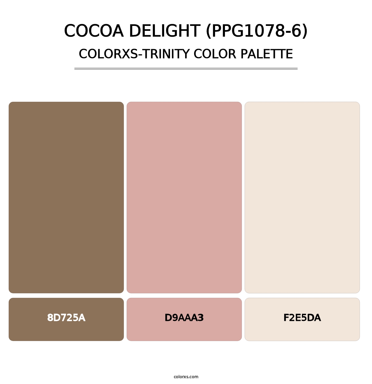 Cocoa Delight (PPG1078-6) - Colorxs Trinity Palette