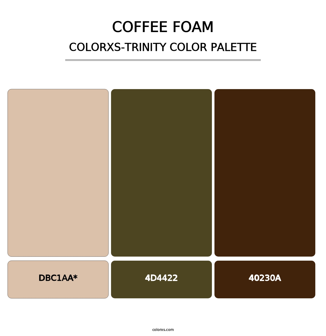 Coffee Foam - Colorxs Trinity Palette