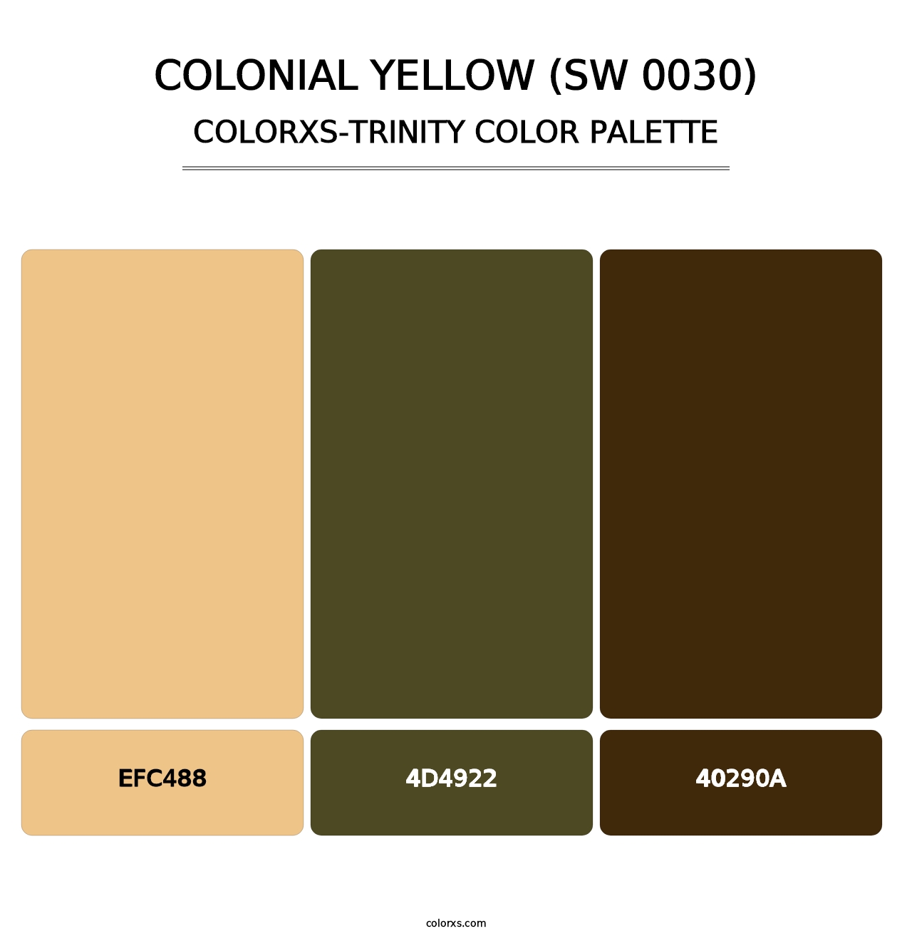 Colonial Yellow (SW 0030) - Colorxs Trinity Palette