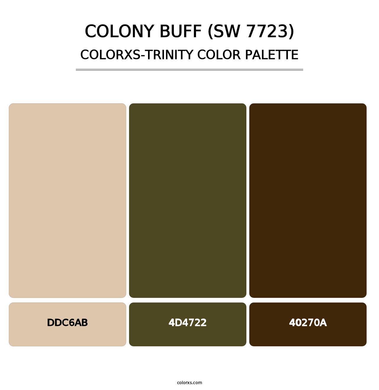 Colony Buff (SW 7723) - Colorxs Trinity Palette