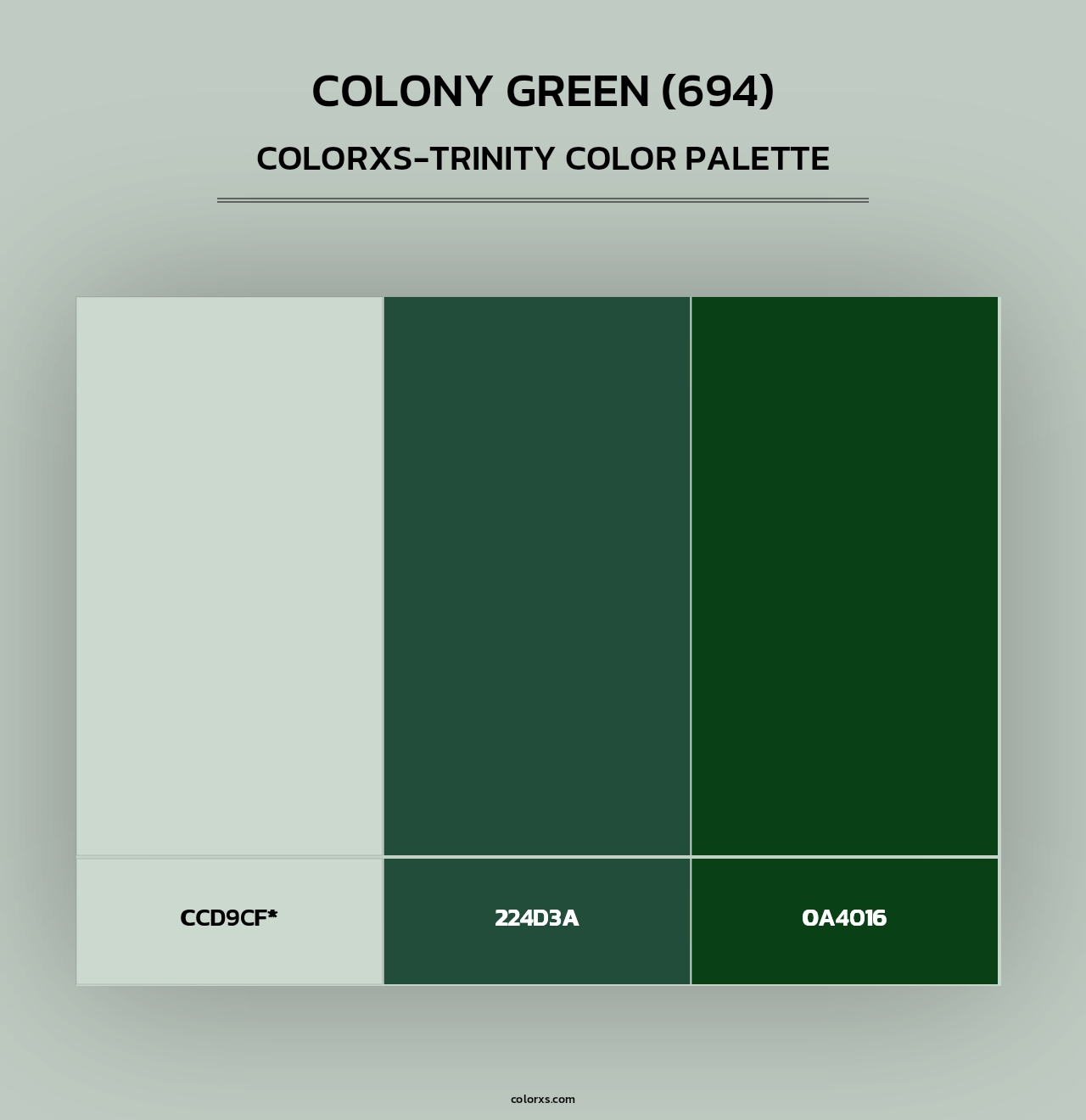 Colony Green (694) - Colorxs Trinity Palette