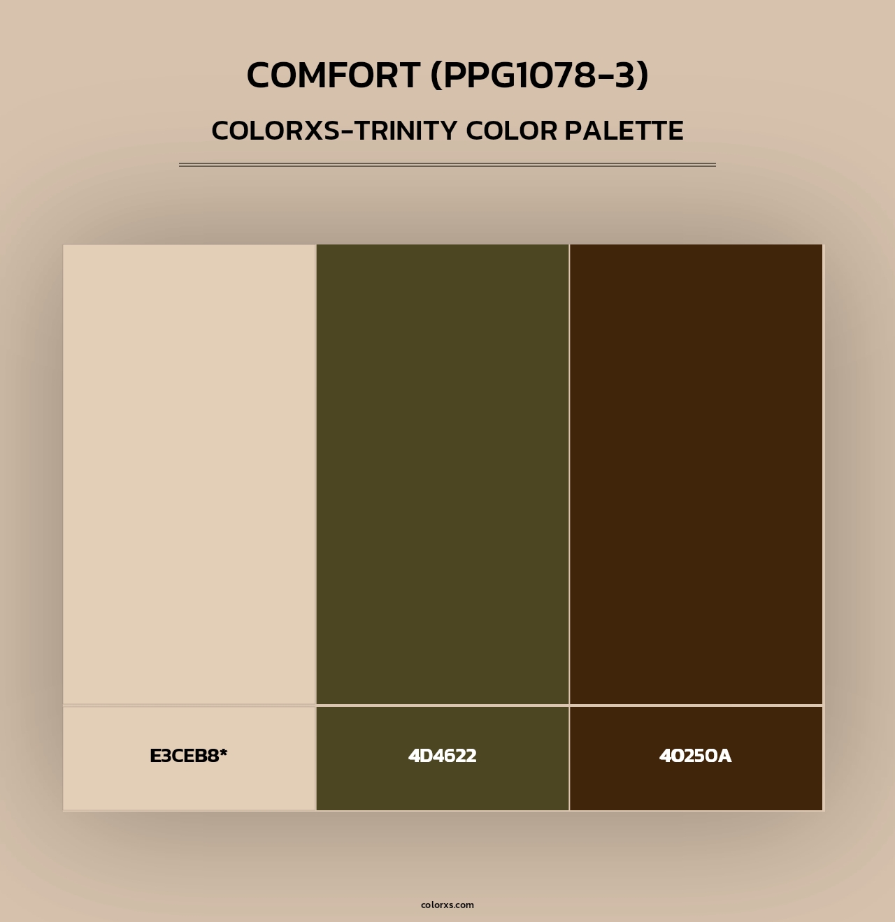 Comfort (PPG1078-3) - Colorxs Trinity Palette