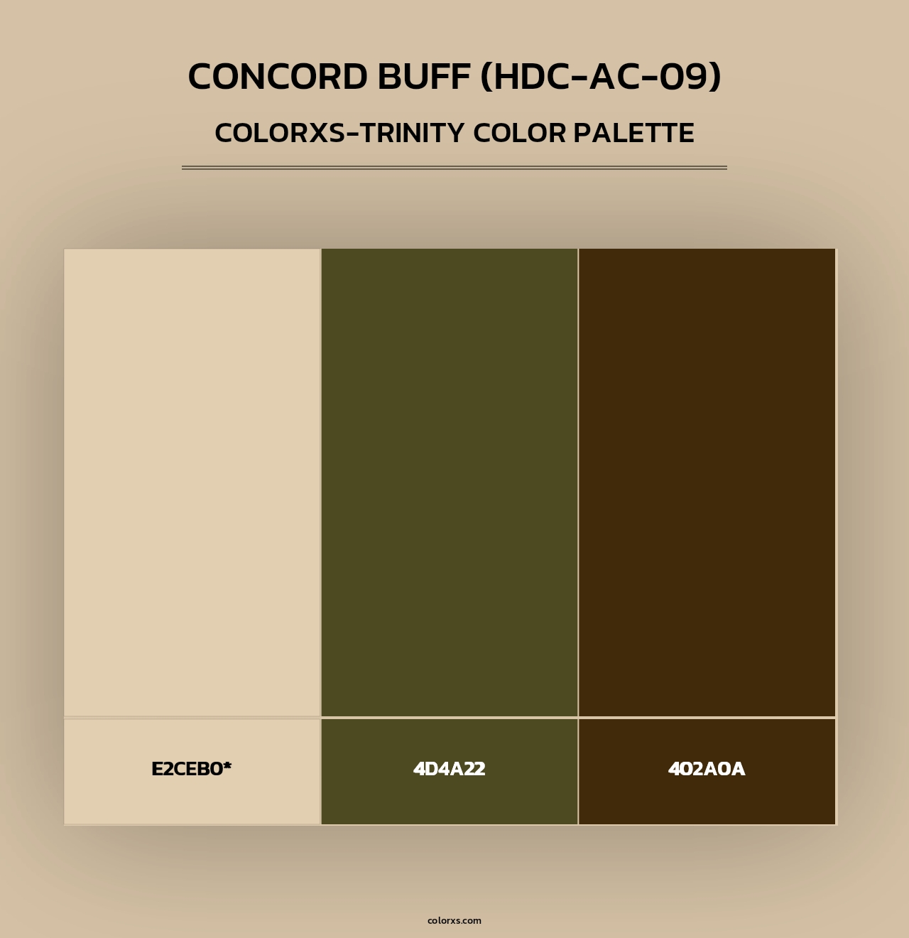 Concord Buff (HDC-AC-09) - Colorxs Trinity Palette