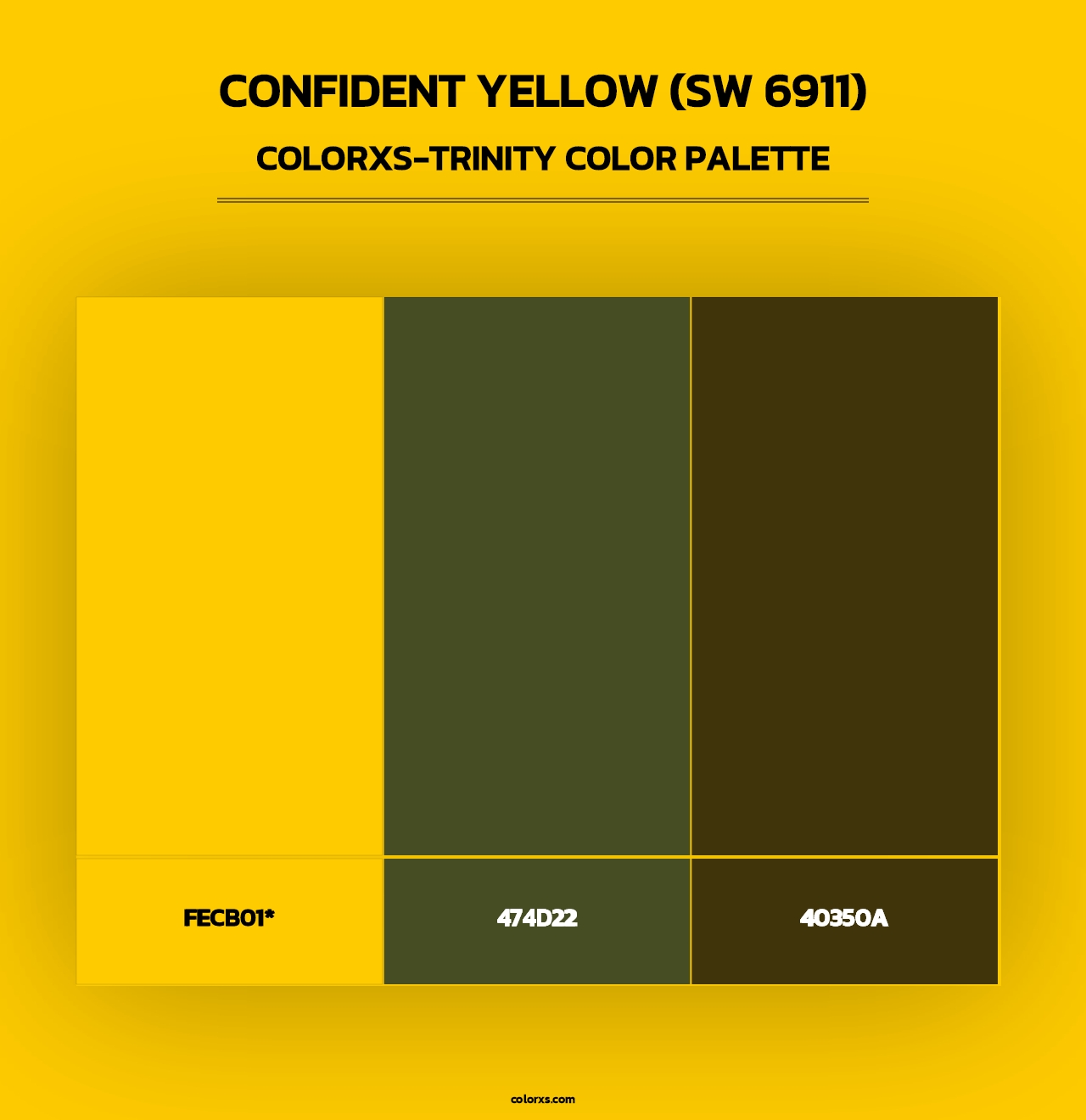 Confident Yellow (SW 6911) - Colorxs Trinity Palette