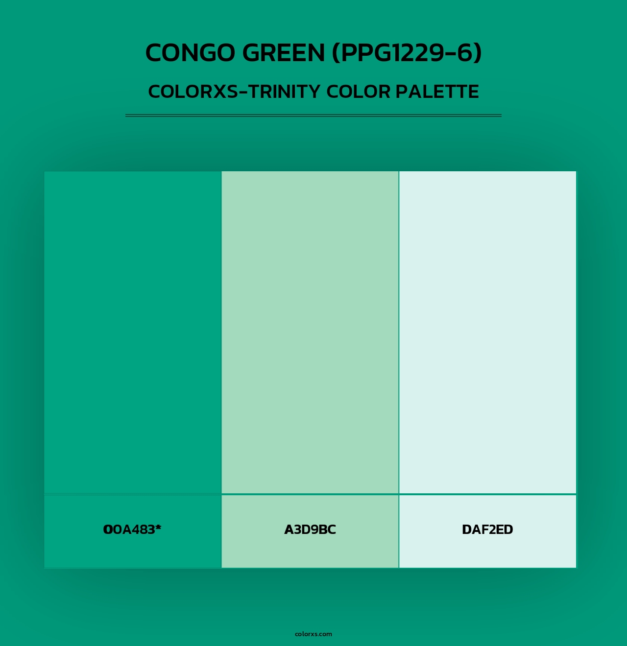 Congo Green (PPG1229-6) - Colorxs Trinity Palette