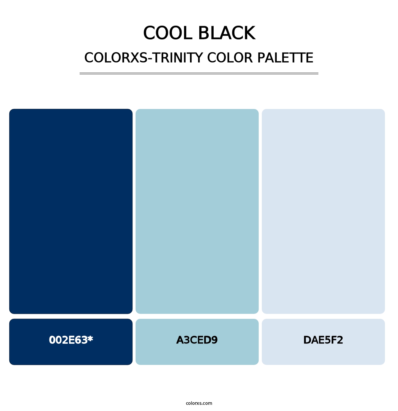 Cool Black - Colorxs Trinity Palette