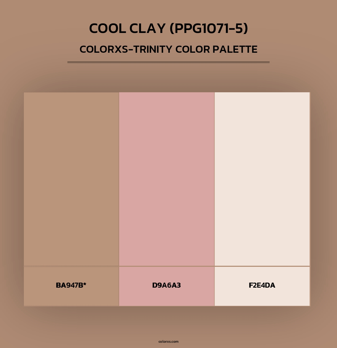Cool Clay (PPG1071-5) - Colorxs Trinity Palette