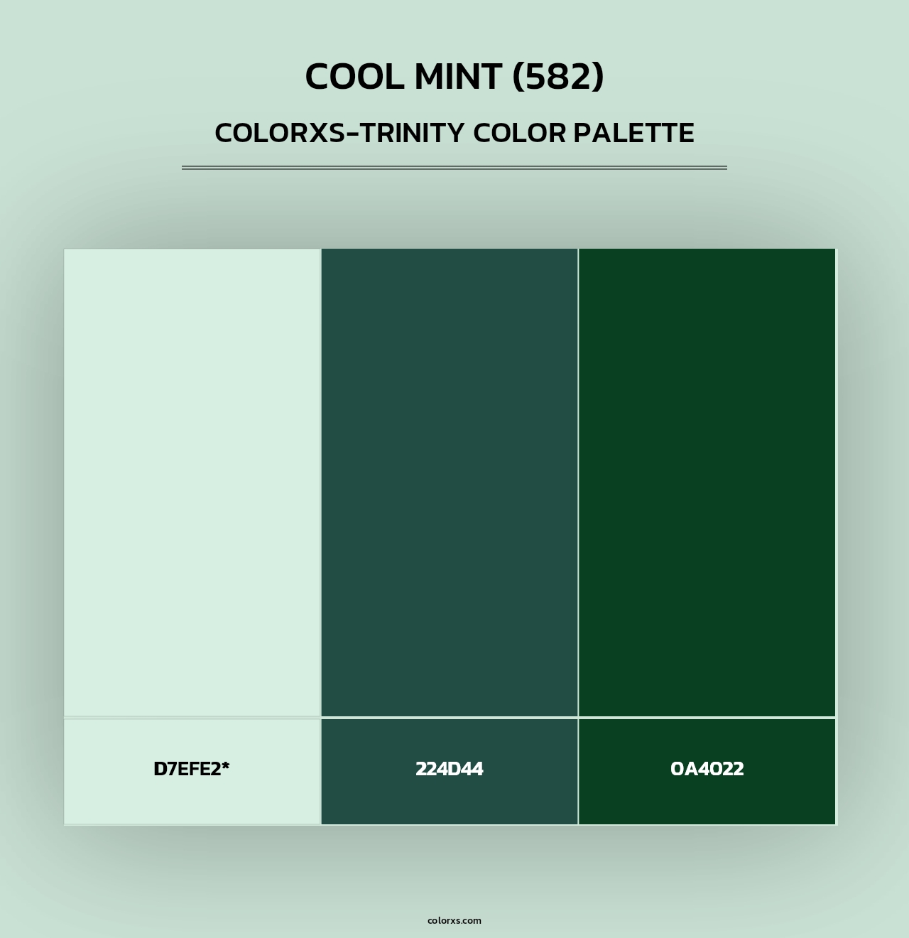 Cool Mint (582) - Colorxs Trinity Palette