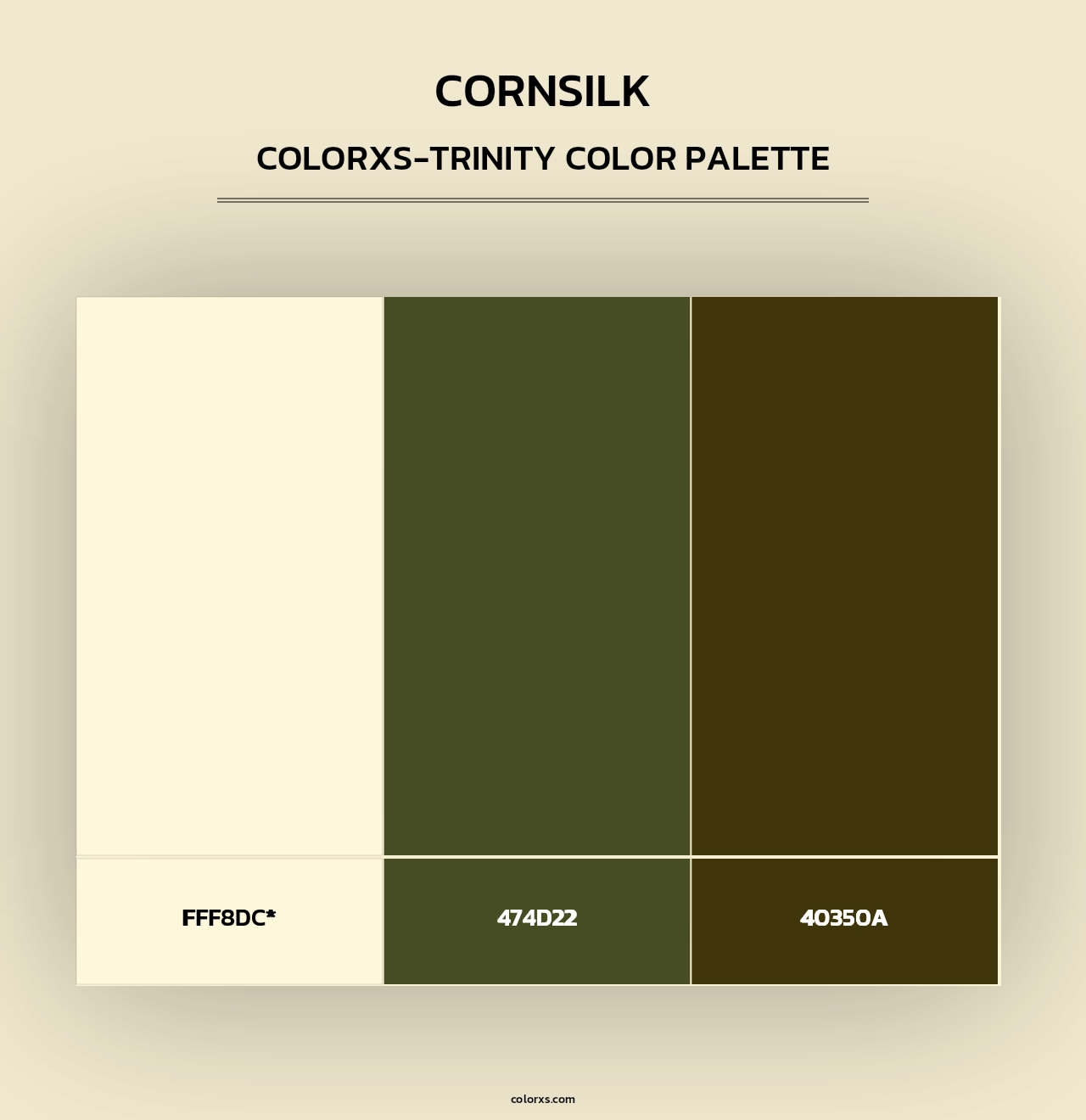 Cornsilk - Colorxs Trinity Palette