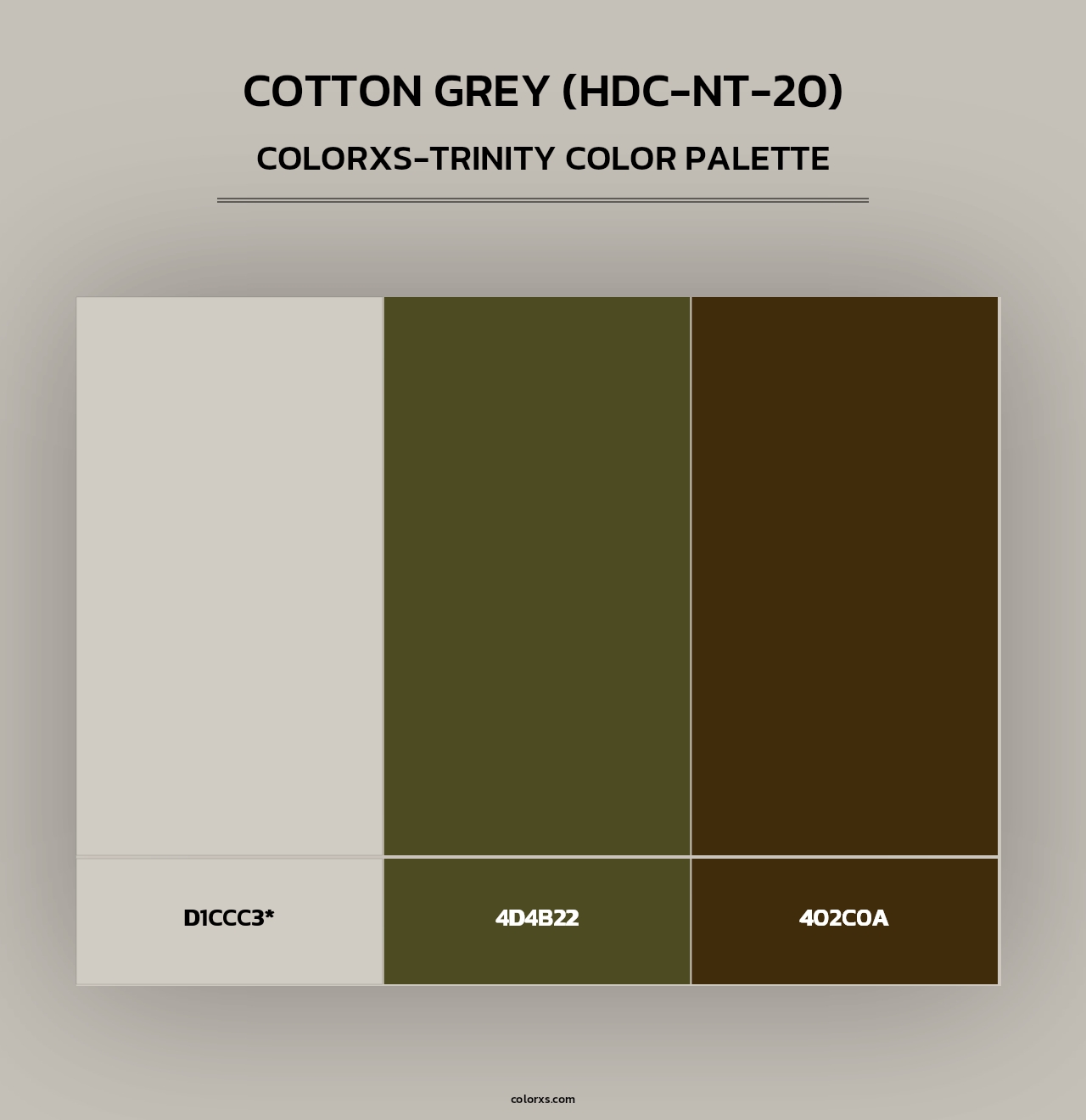 Cotton Grey (HDC-NT-20) - Colorxs Trinity Palette