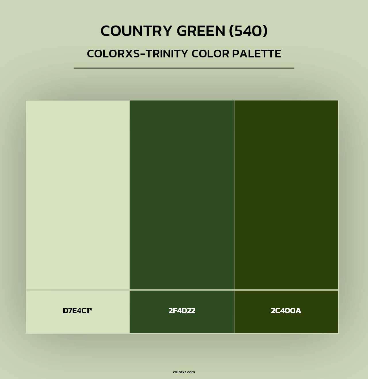 Country Green (540) - Colorxs Trinity Palette