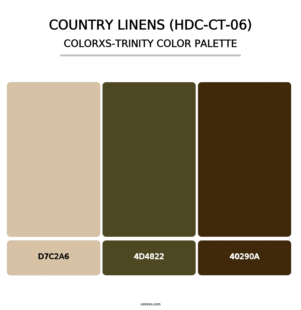 Country Linens (HDC-CT-06) - Colorxs Trinity Palette