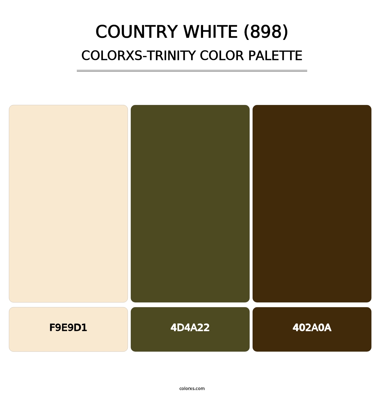 Country White (898) - Colorxs Trinity Palette
