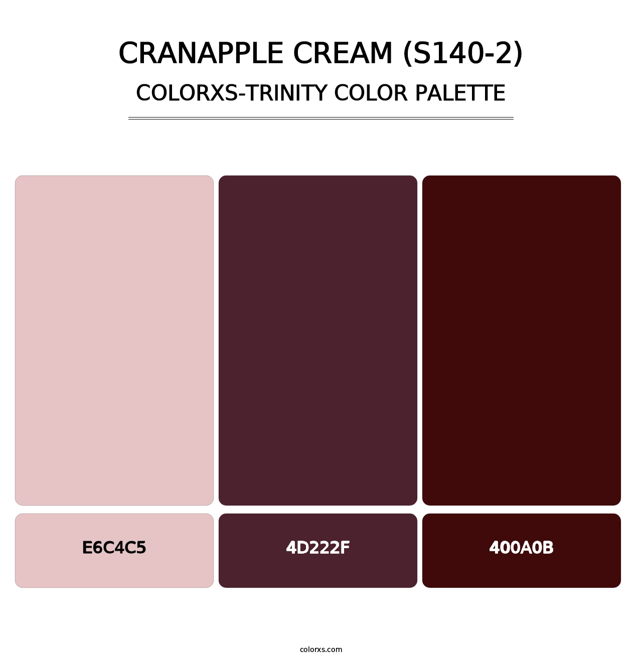 Cranapple Cream (S140-2) - Colorxs Trinity Palette