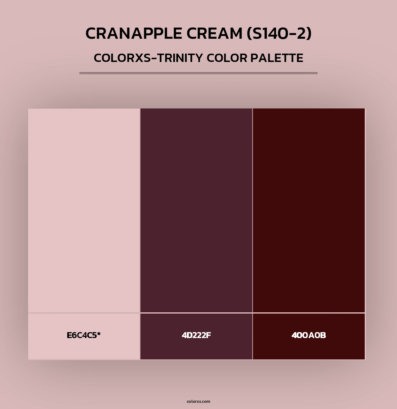 Cranapple Cream (S140-2) - Colorxs Trinity Palette