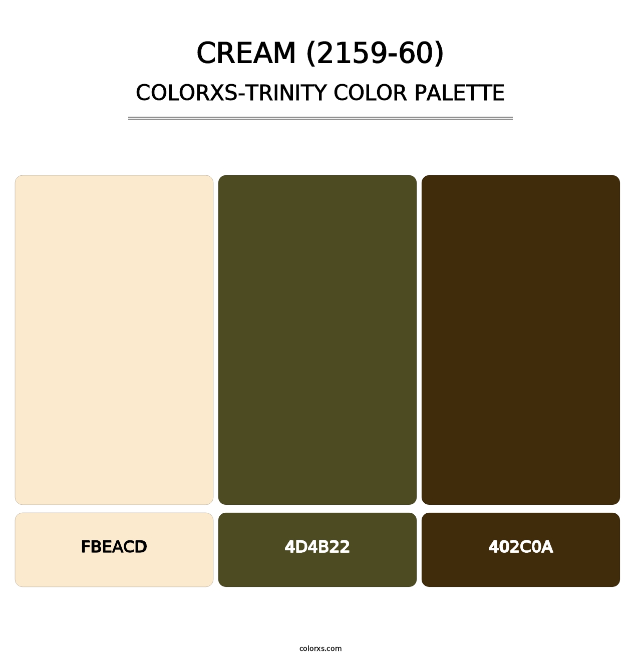 Cream (2159-60) - Colorxs Trinity Palette