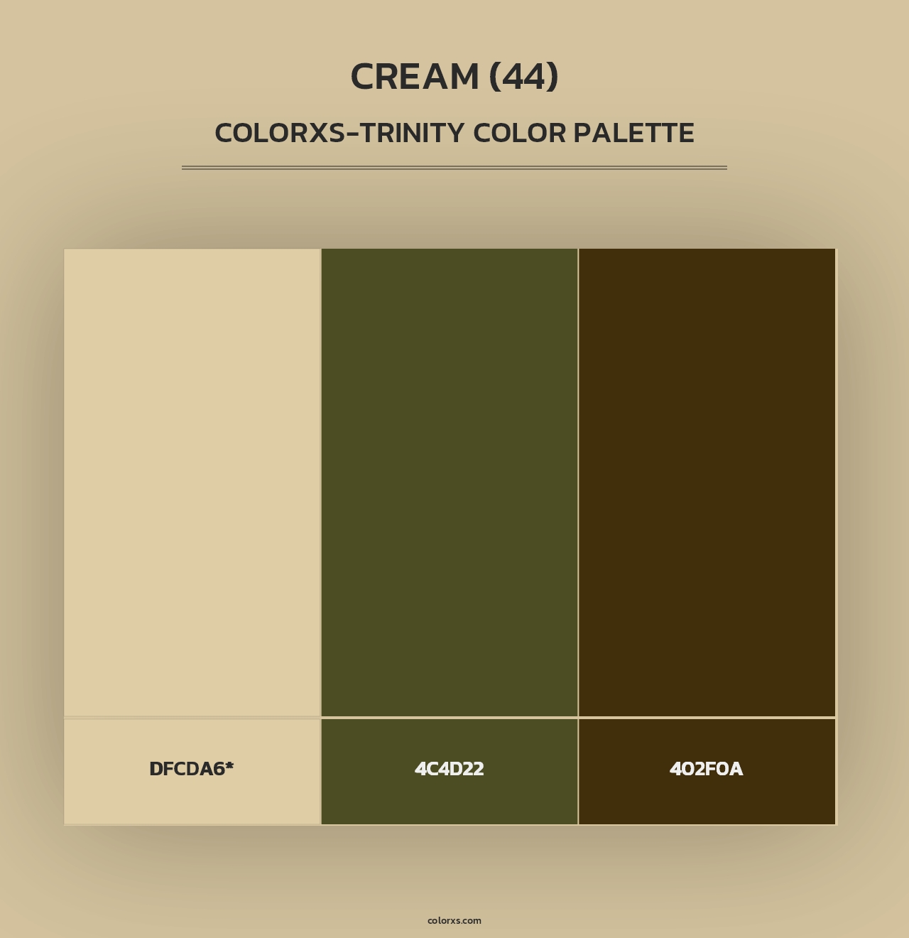 Cream (44) - Colorxs Trinity Palette