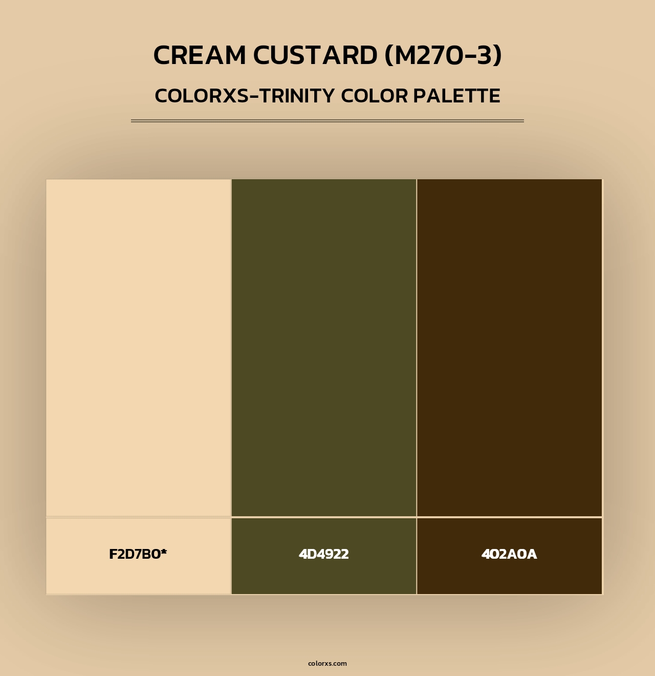 Cream Custard (M270-3) - Colorxs Trinity Palette