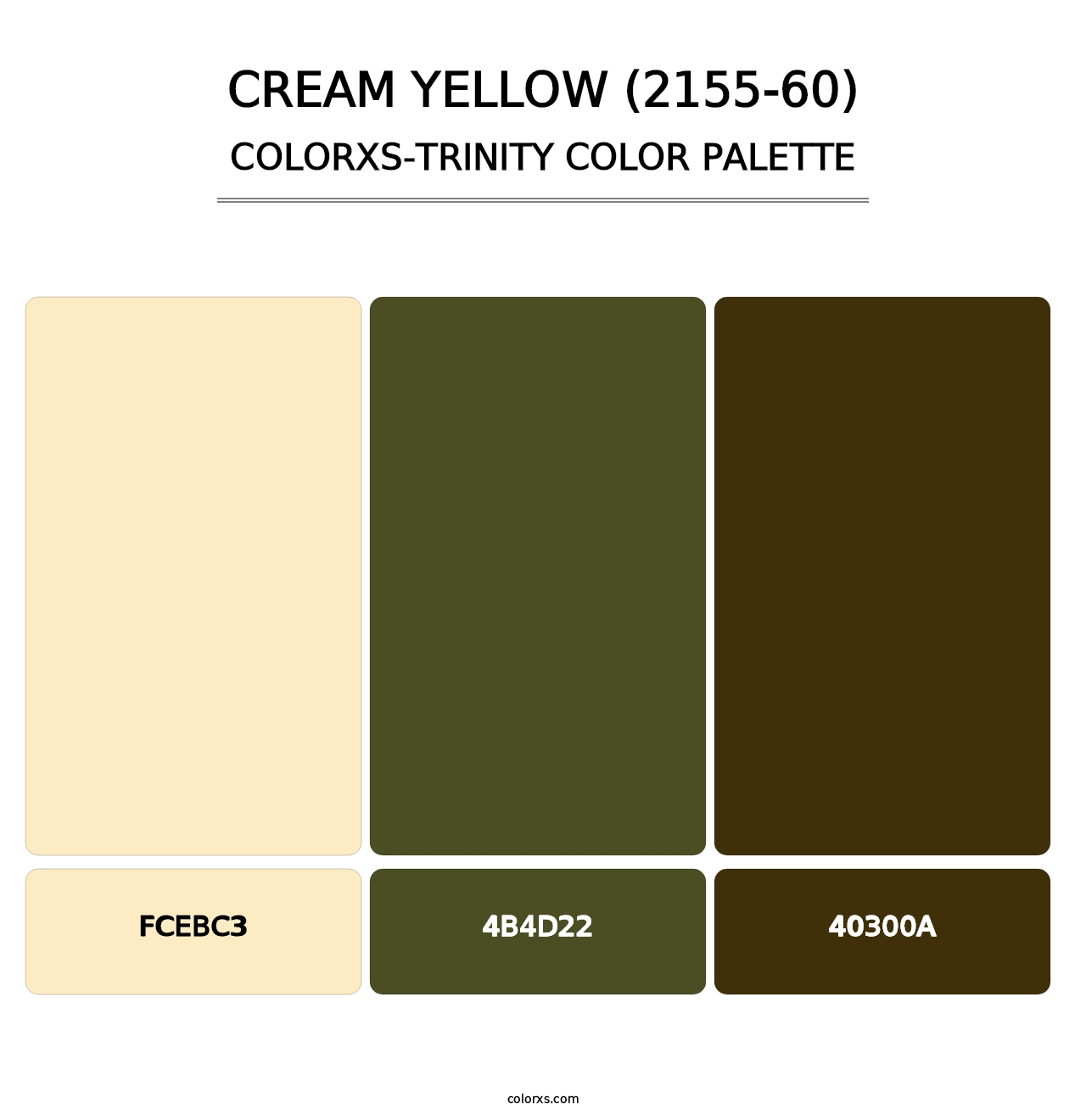 Cream Yellow (2155-60) - Colorxs Trinity Palette