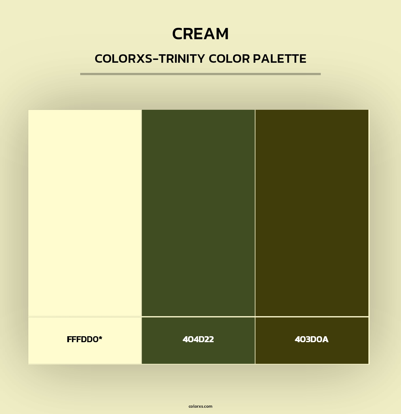 Cream - Colorxs Trinity Palette
