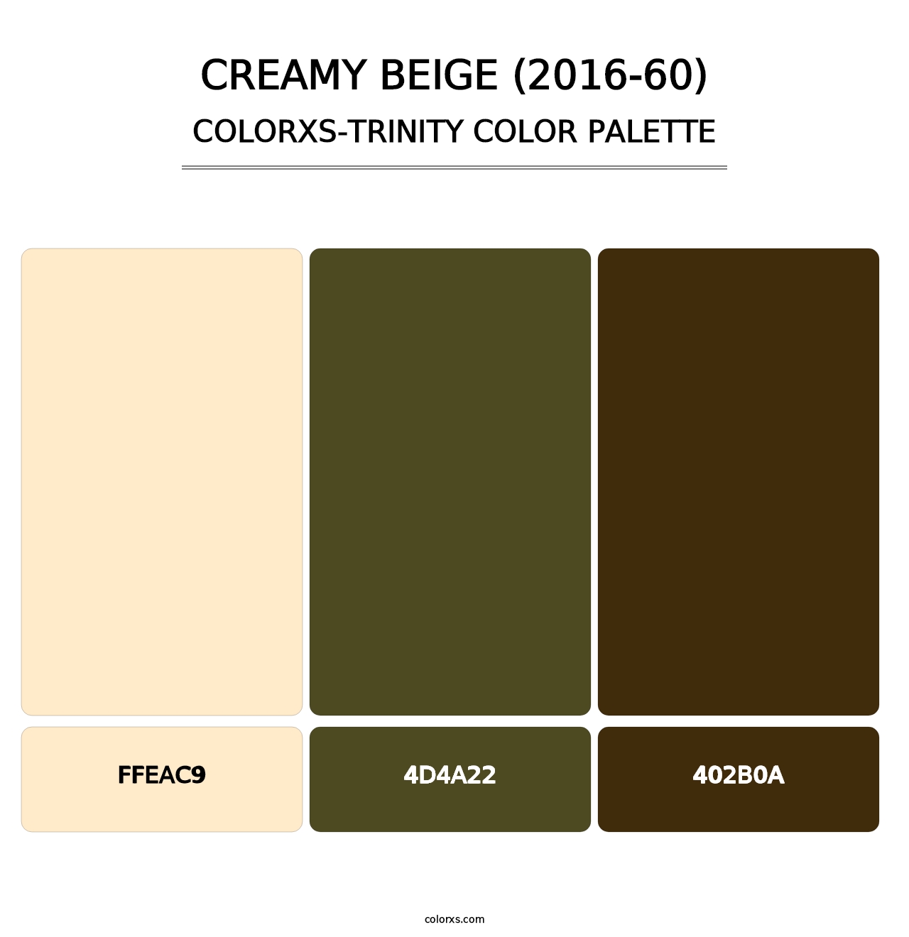 Creamy Beige (2016-60) - Colorxs Trinity Palette