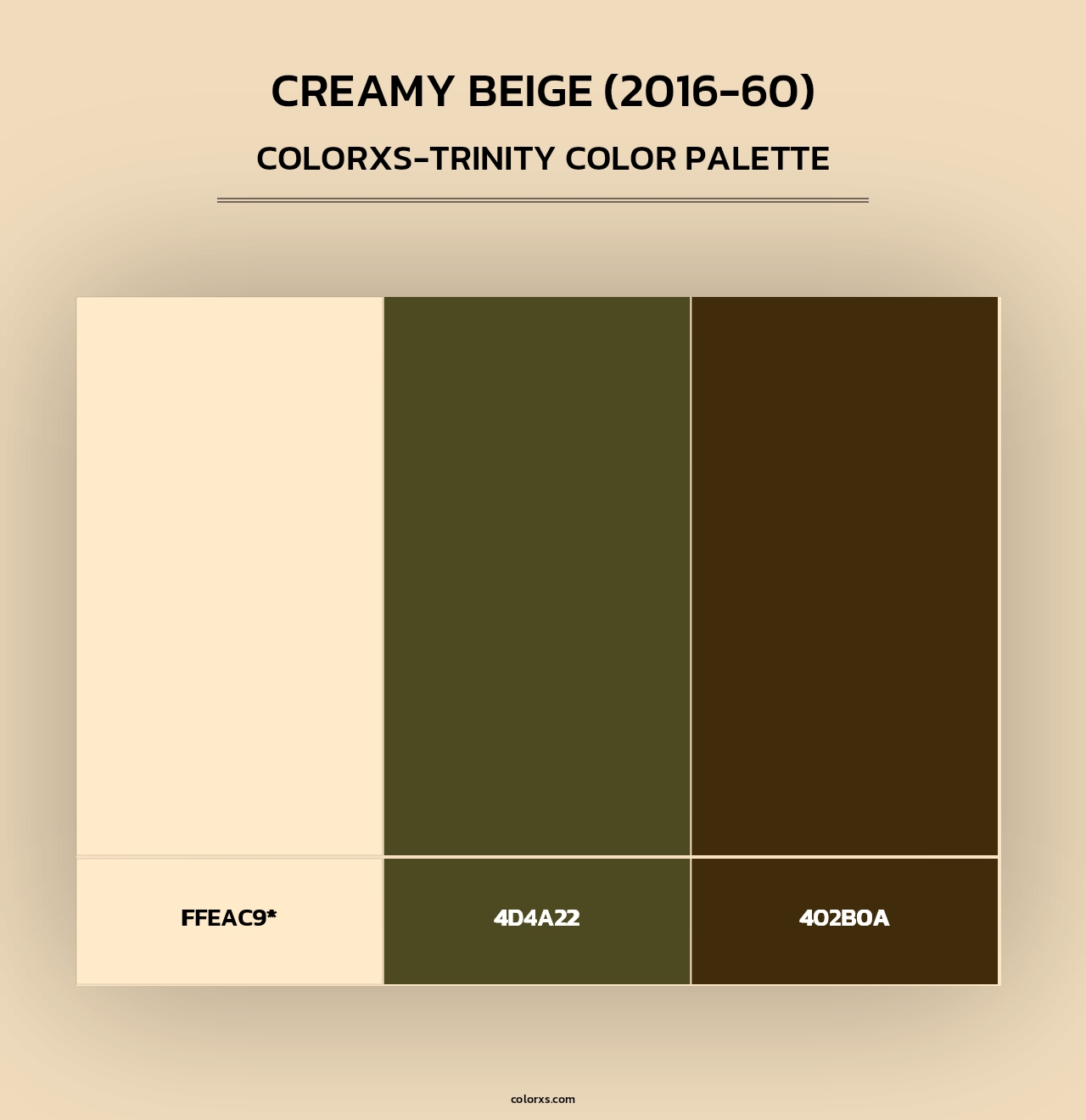 Creamy Beige (2016-60) - Colorxs Trinity Palette