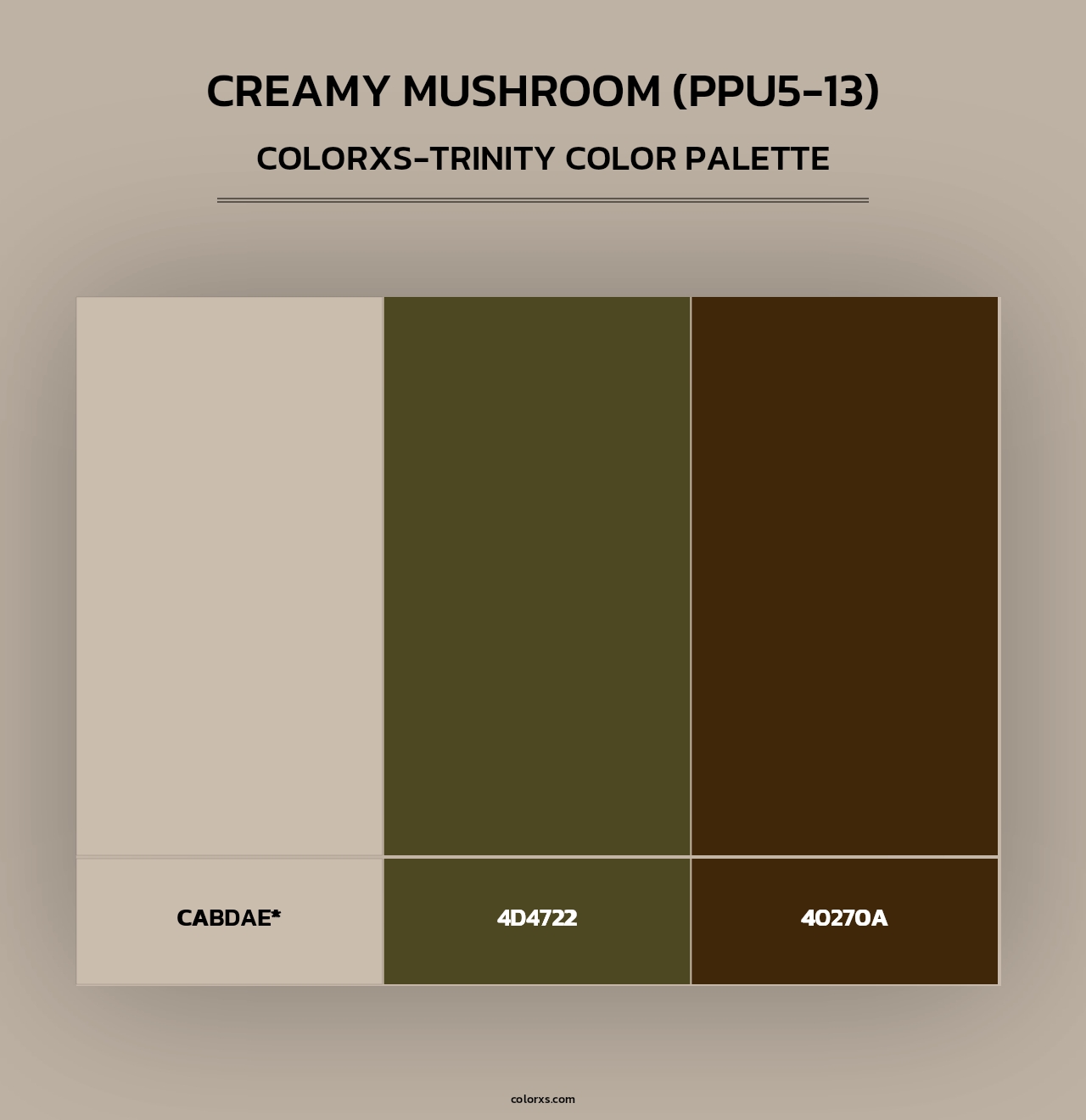 Creamy Mushroom (PPU5-13) - Colorxs Trinity Palette