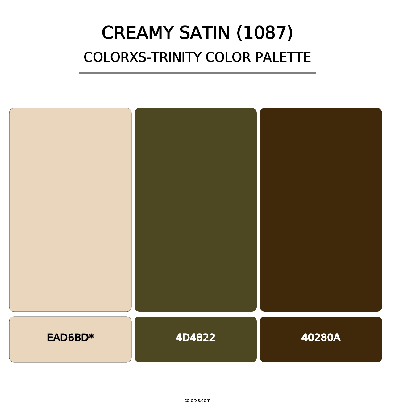 Creamy Satin (1087) - Colorxs Trinity Palette