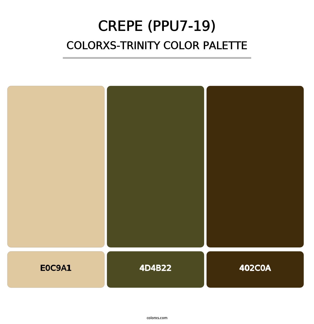 Crepe (PPU7-19) - Colorxs Trinity Palette