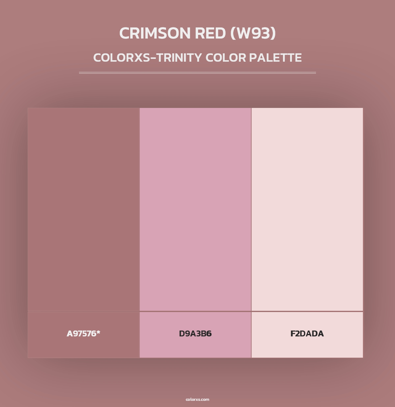 Crimson Red (W93) - Colorxs Trinity Palette