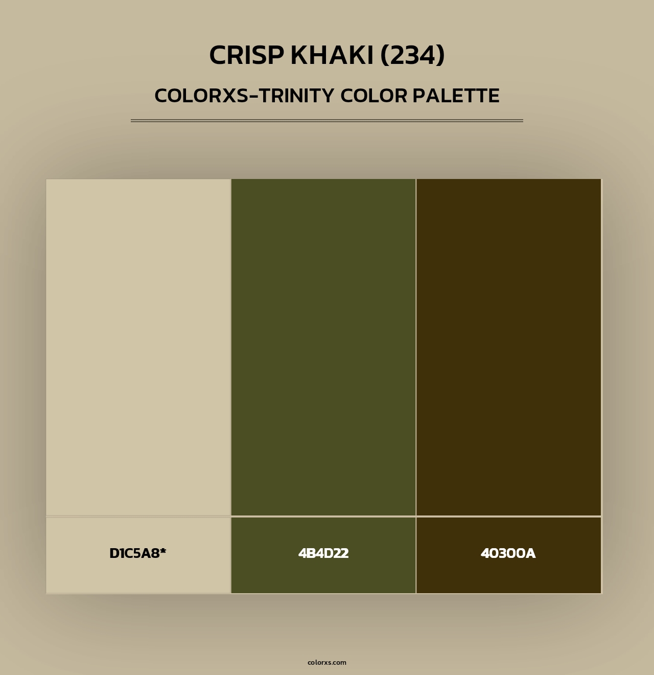 Crisp Khaki (234) - Colorxs Trinity Palette