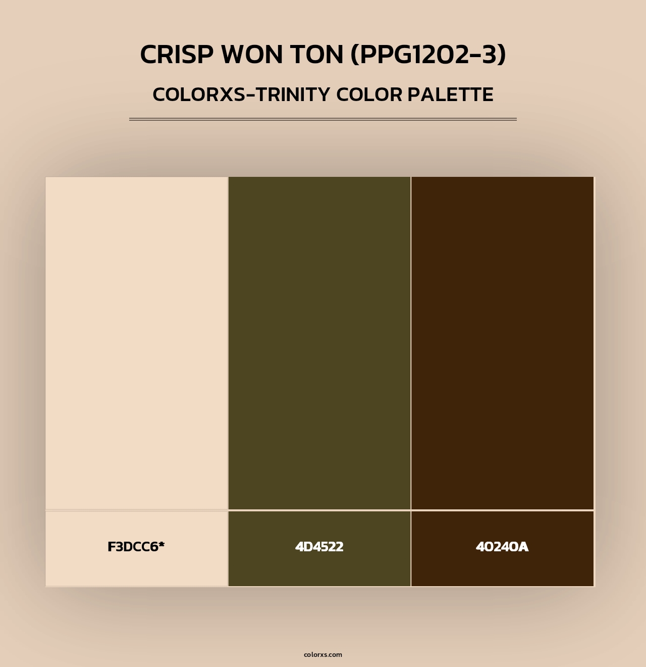 Crisp Won Ton (PPG1202-3) - Colorxs Trinity Palette