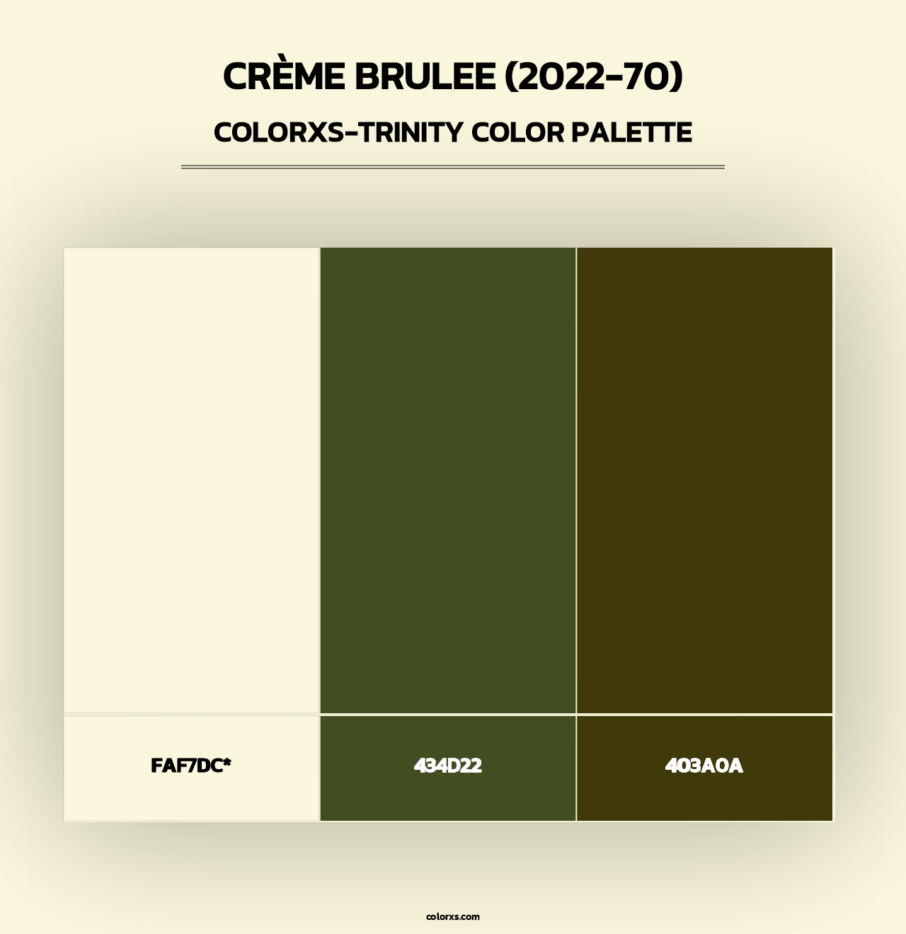 Crème Brulee (2022-70) - Colorxs Trinity Palette