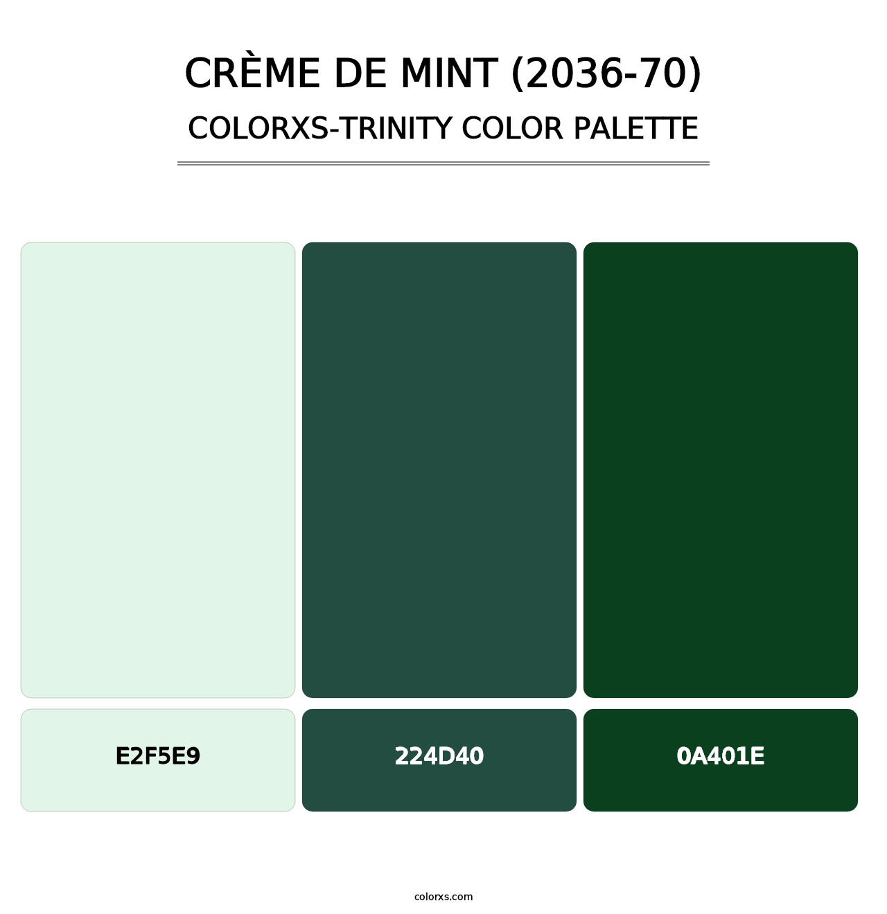 Crème de Mint (2036-70) - Colorxs Trinity Palette
