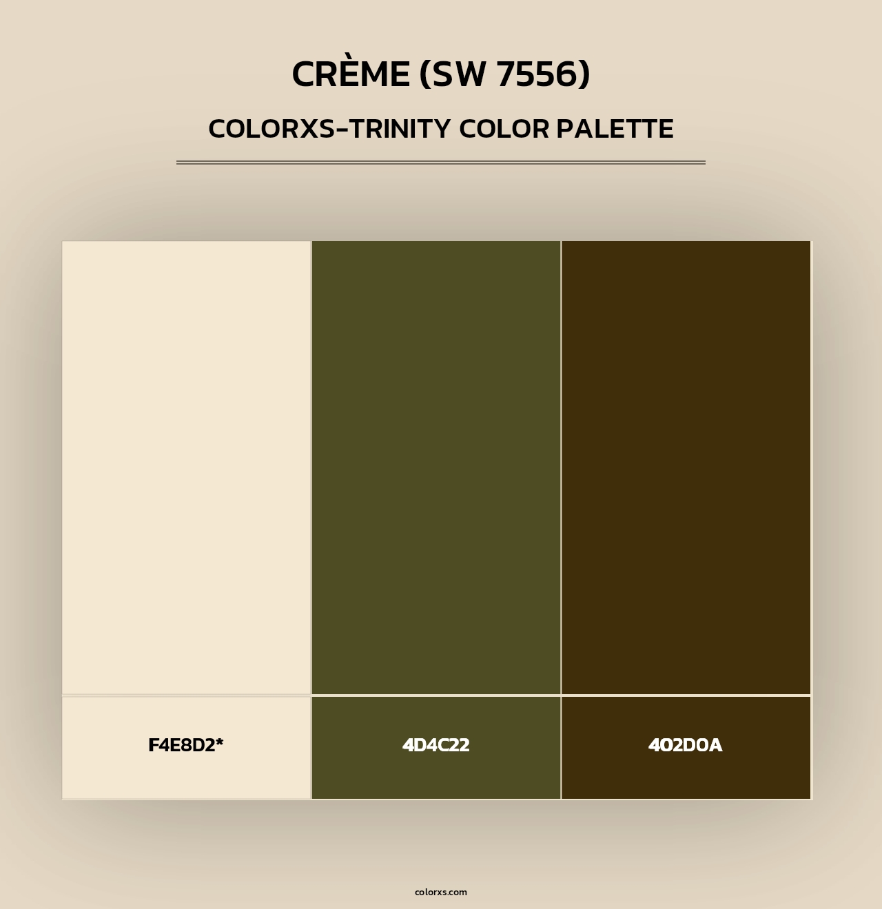Crème (SW 7556) - Colorxs Trinity Palette