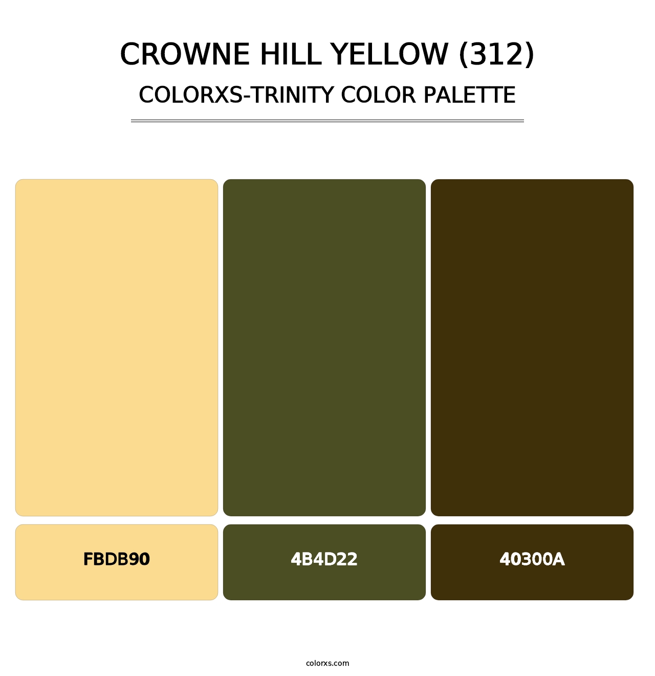 Crowne Hill Yellow (312) - Colorxs Trinity Palette