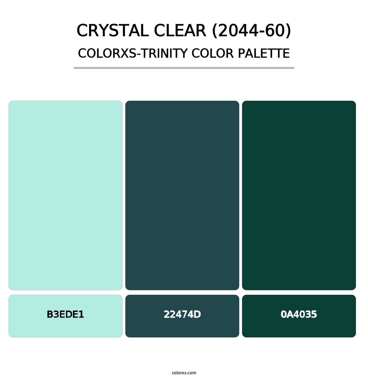 Crystal Clear (2044-60) - Colorxs Trinity Palette