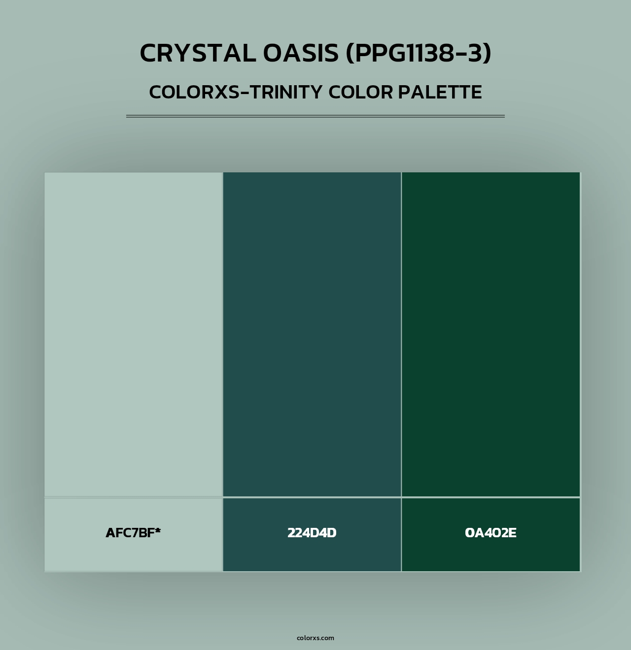 Crystal Oasis (PPG1138-3) - Colorxs Trinity Palette