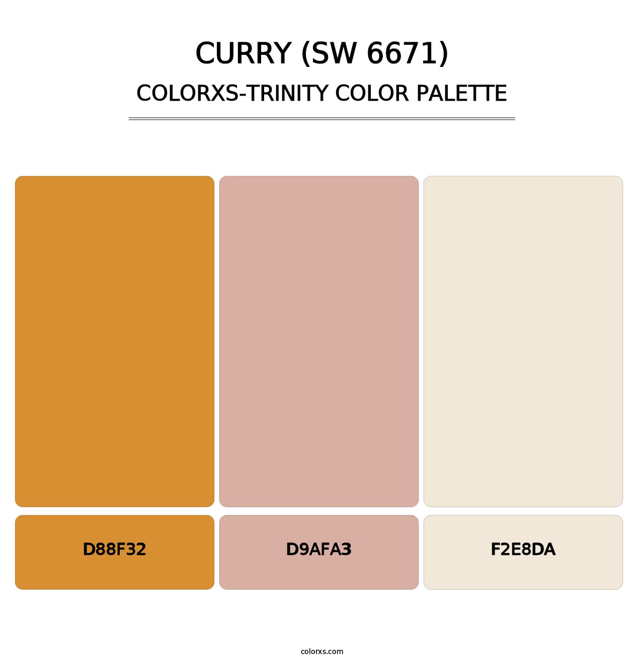 Curry (SW 6671) - Colorxs Trinity Palette