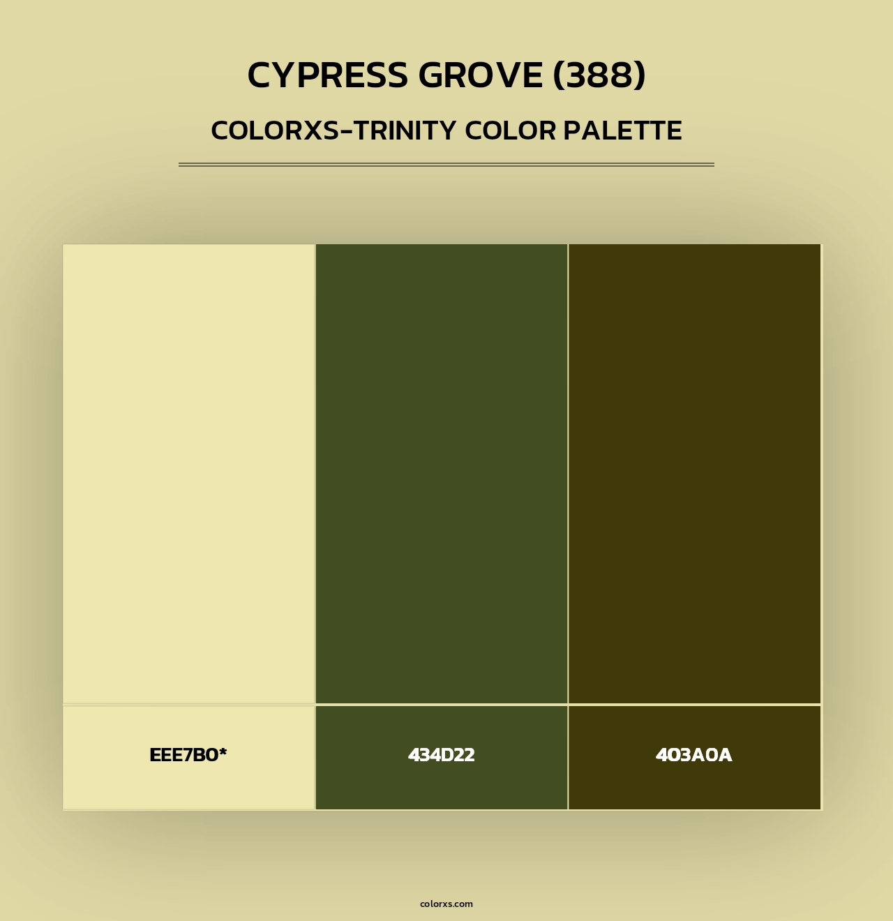 Cypress Grove (388) - Colorxs Trinity Palette