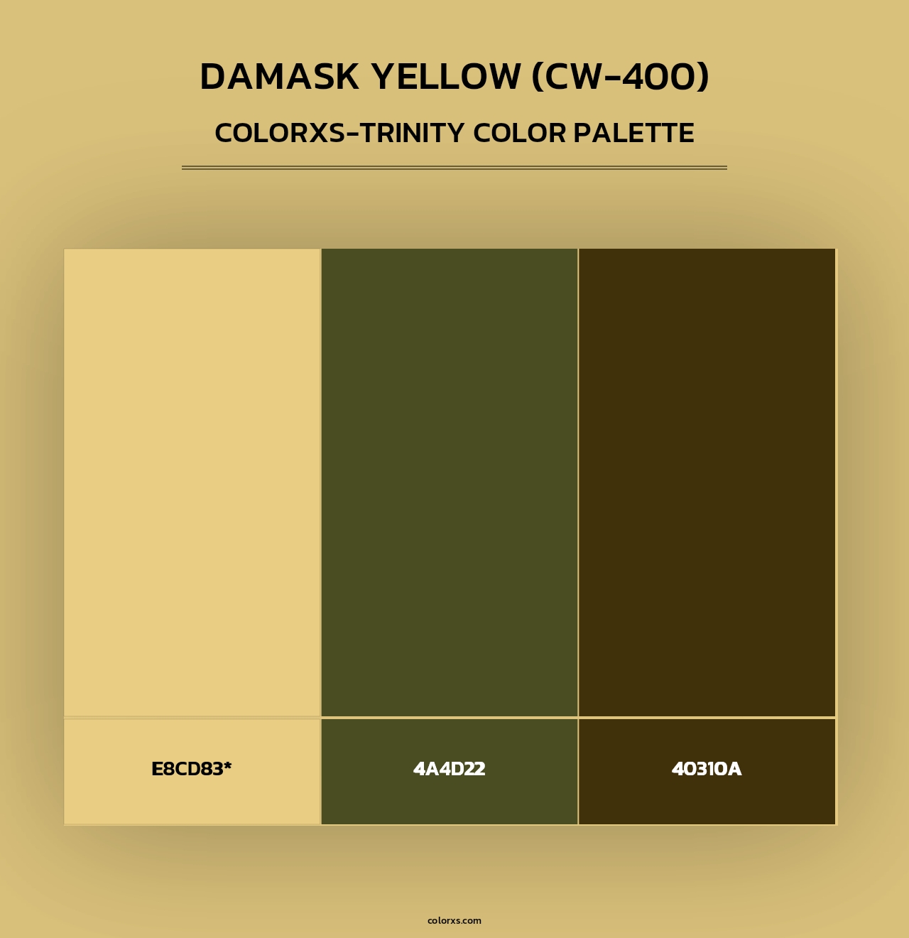 Damask Yellow (CW-400) - Colorxs Trinity Palette