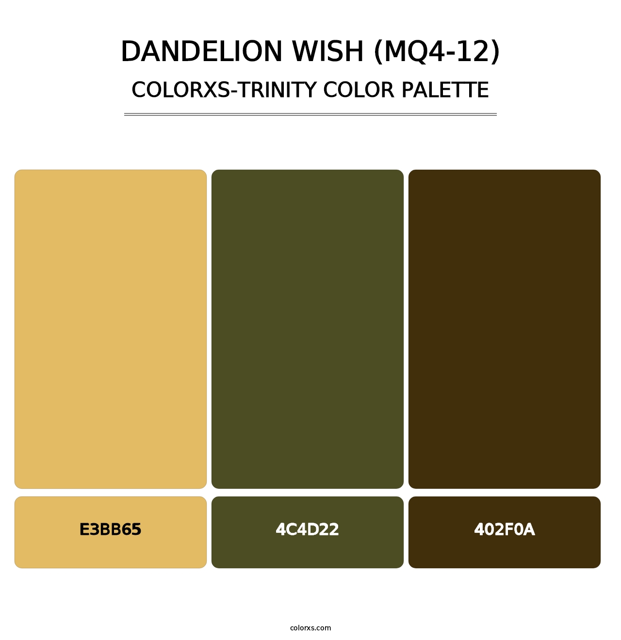 Dandelion Wish (MQ4-12) - Colorxs Trinity Palette
