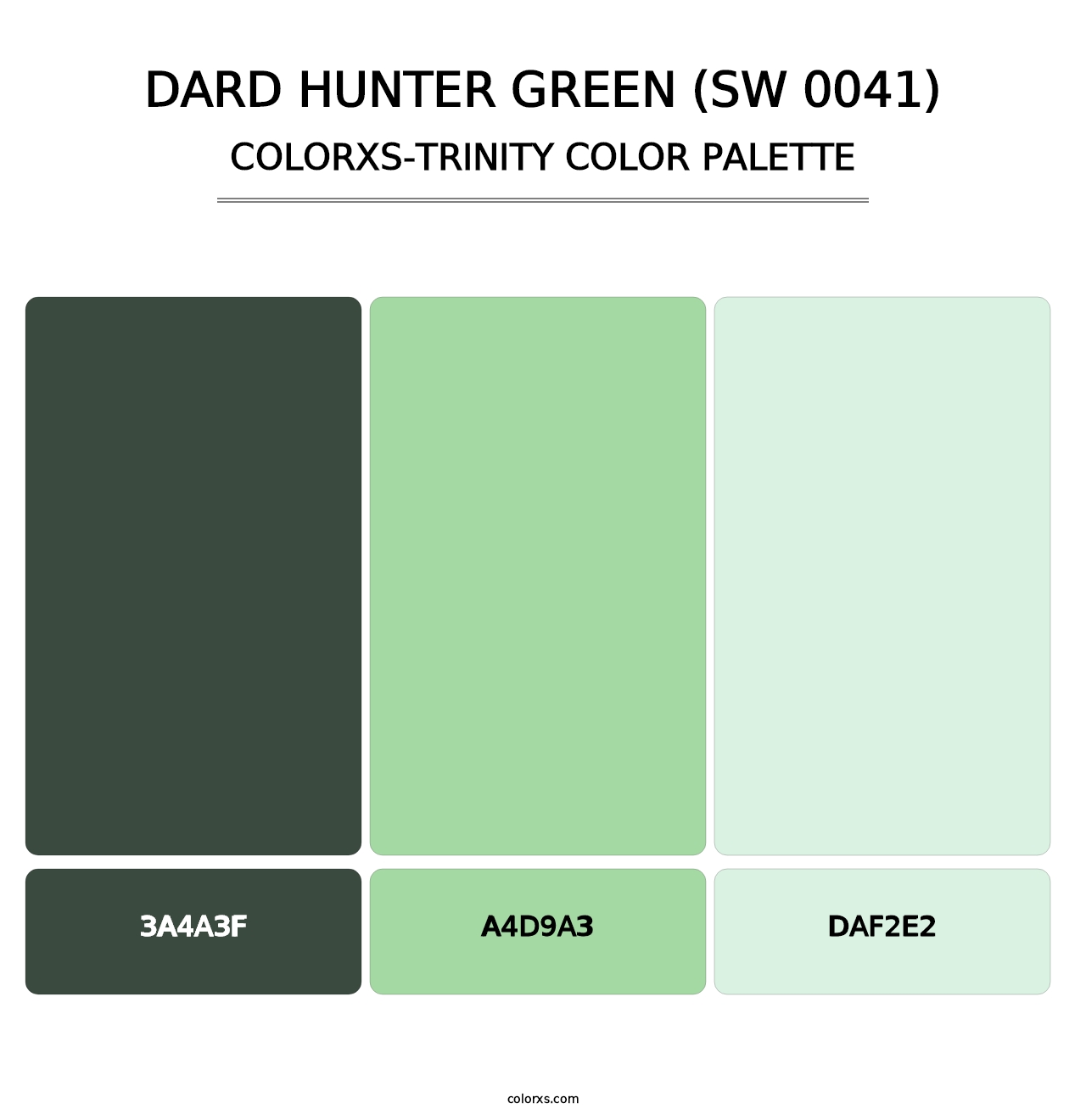 Dard Hunter Green (SW 0041) - Colorxs Trinity Palette