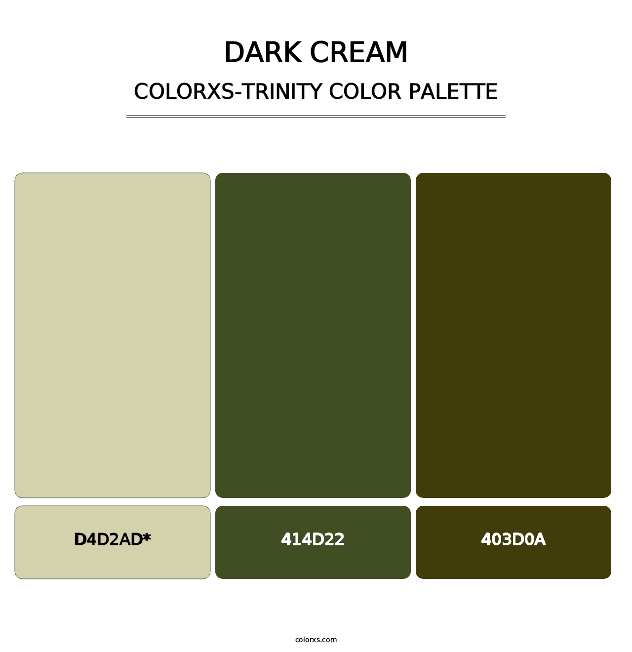 Dark Cream - Colorxs Trinity Palette