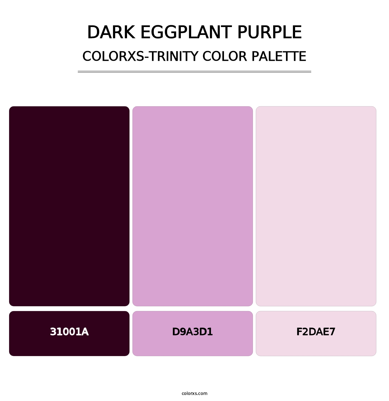 Dark Eggplant Purple - Colorxs Trinity Palette