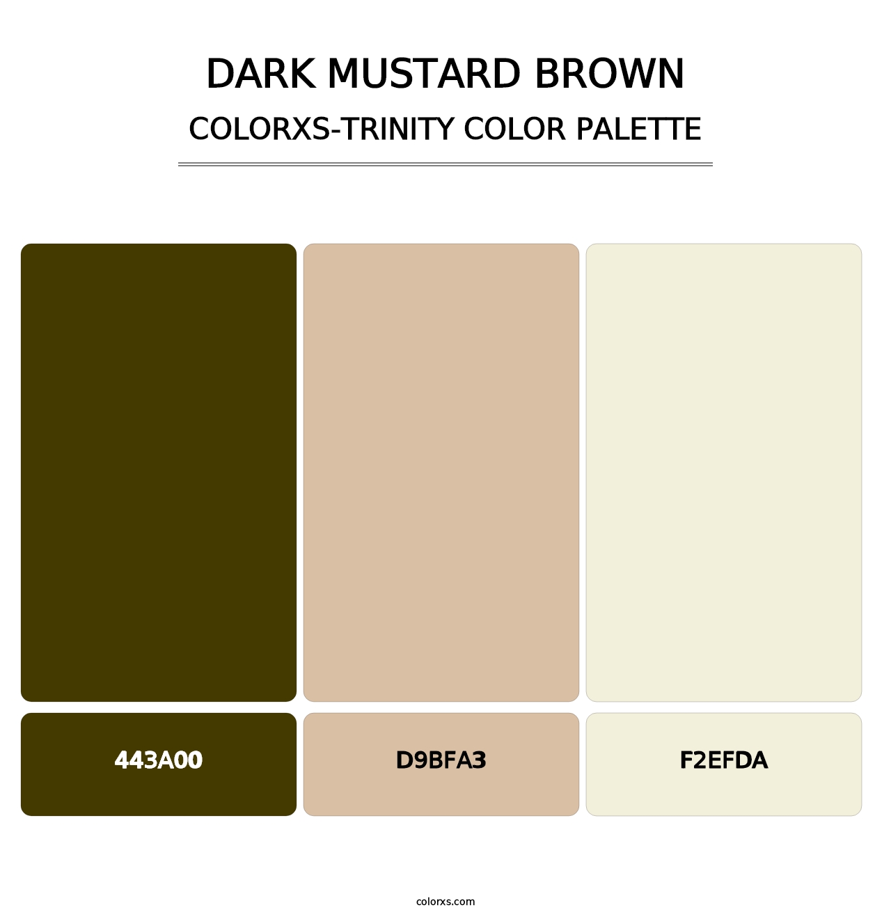 Dark Mustard Brown - Colorxs Trinity Palette