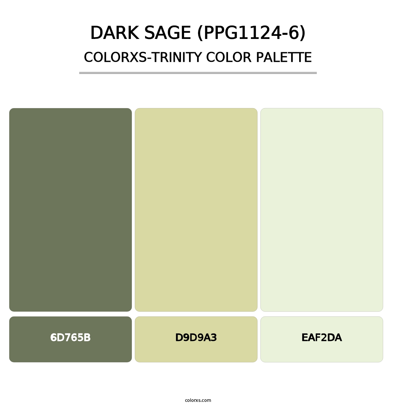 Dark Sage (PPG1124-6) - Colorxs Trinity Palette