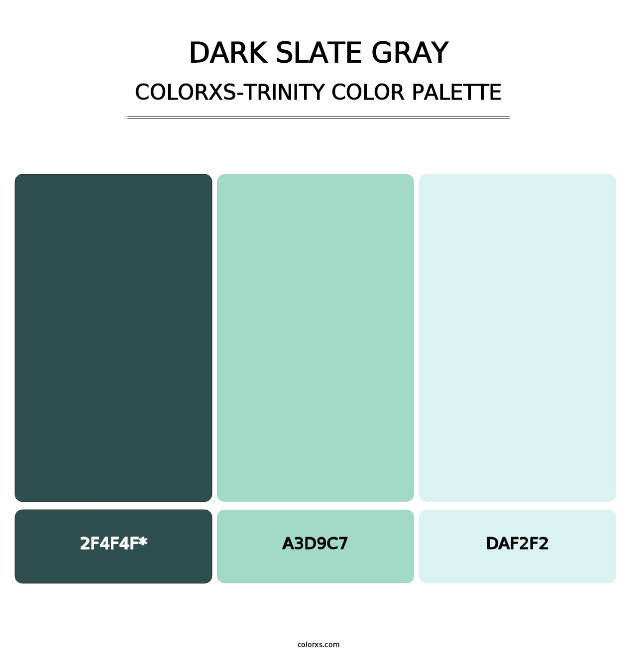Dark Slate Gray - Colorxs Trinity Palette