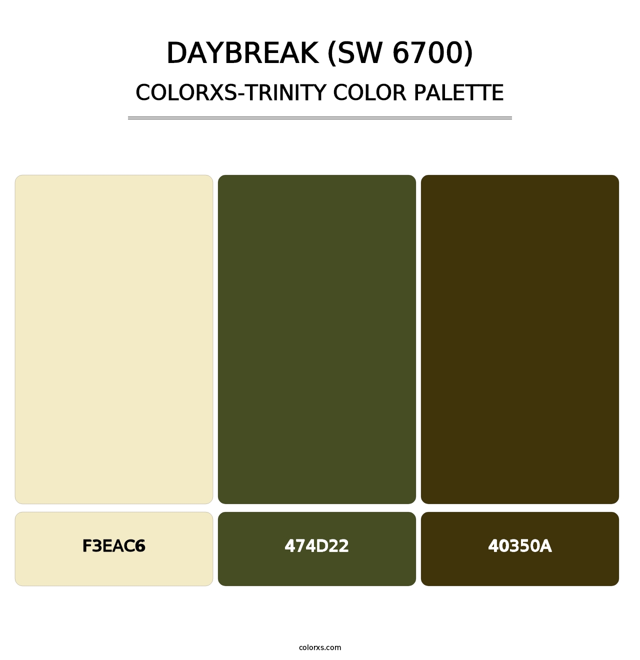 Daybreak (SW 6700) - Colorxs Trinity Palette