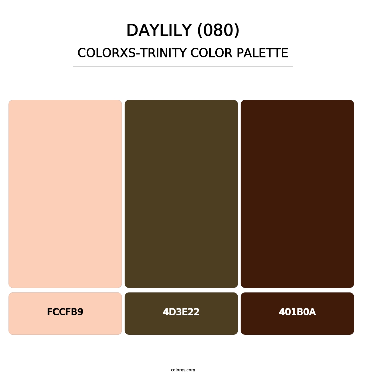 Daylily (080) - Colorxs Trinity Palette